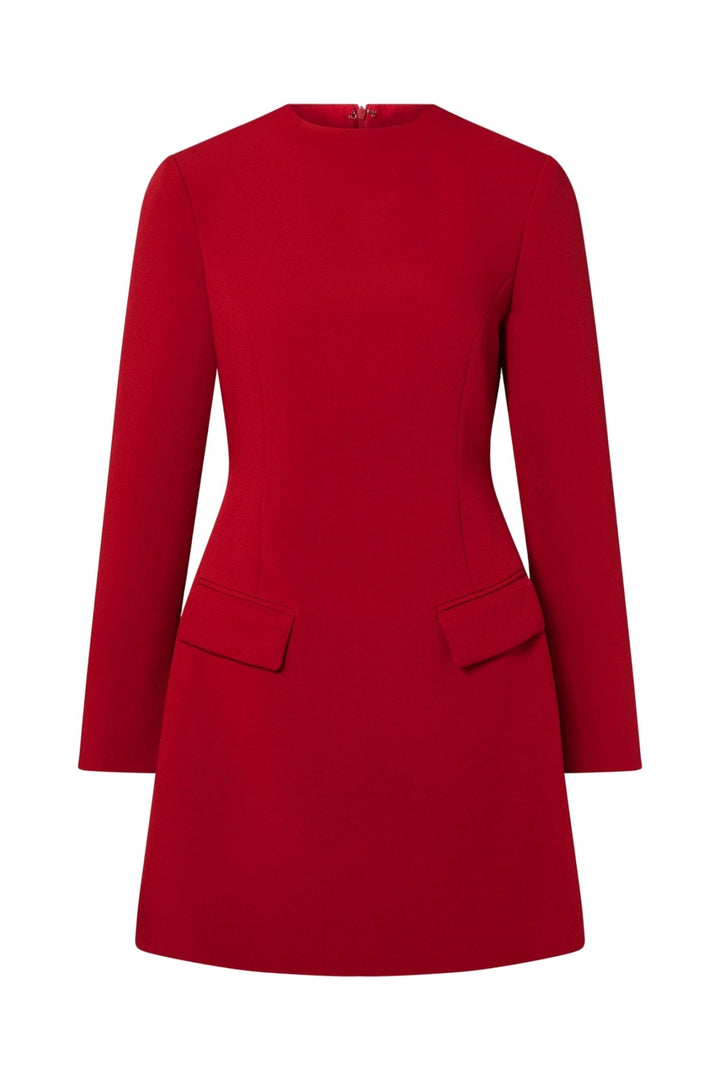 Leanna High Neck Mini Dress Deep Red | Kjoler | Smuk - Dameklær på nett