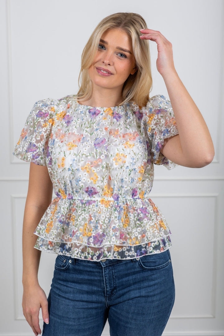 Leanna Ss Top Star White | Topper | Smuk - Dameklær på nett