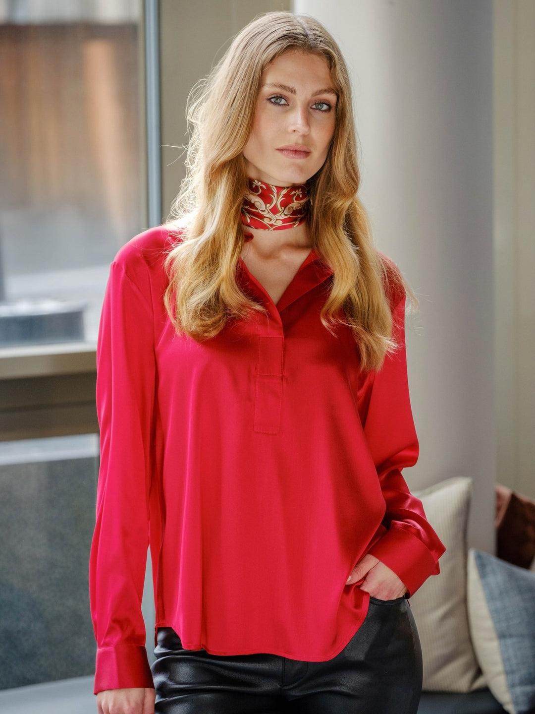 Leia Blouse Red | Skjorter og bluser | Smuk - Dameklær på nett