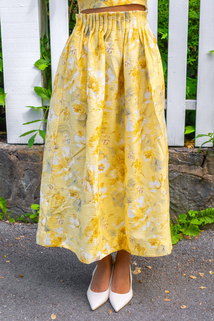Lemon Hw Ankle Skirt Pale Banana Lemon Print | Skjørt | Smuk