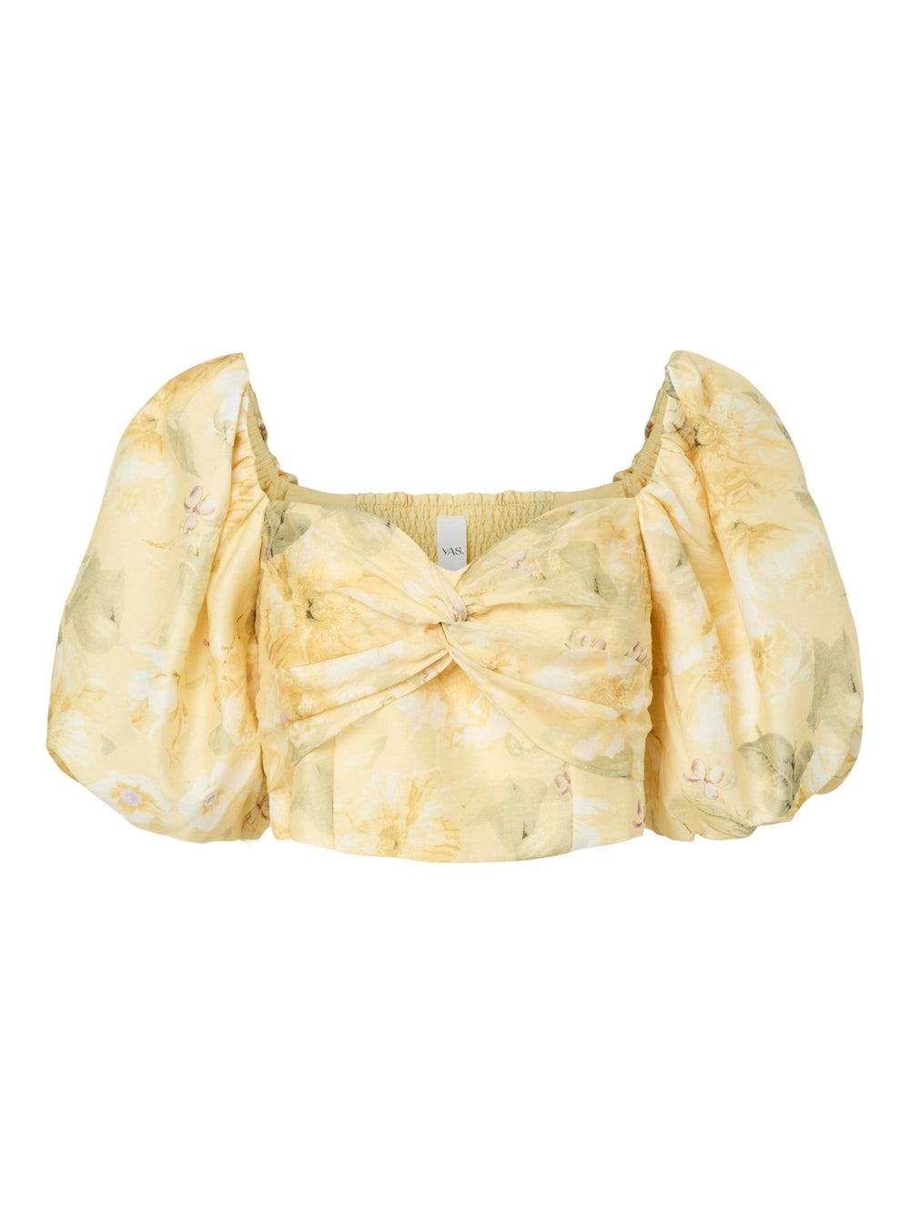 Lemon Ss Short Top Pale Banana Lemon Print | Topper | Smuk