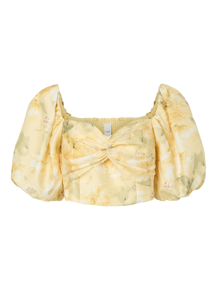 Lemon Ss Short Top Pale Banana Lemon Print | Topper | Smuk