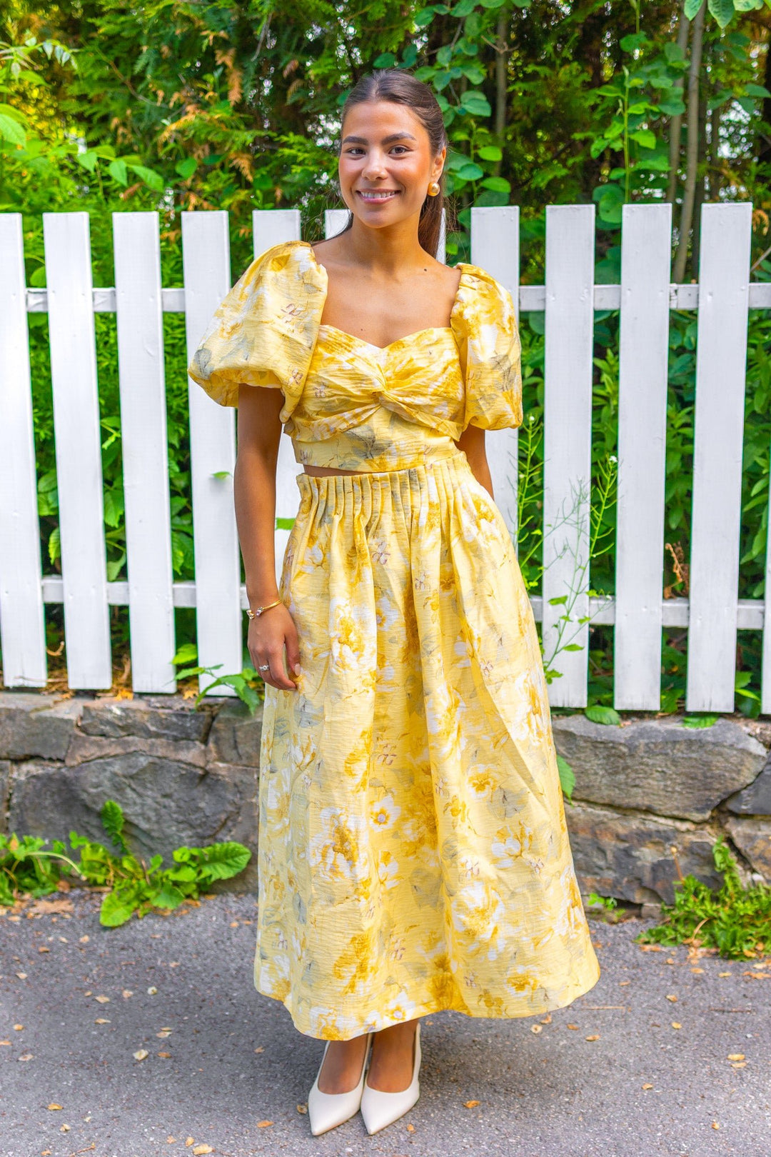 Lemon Ss Short Top Pale Banana Lemon Print | Topper | Smuk