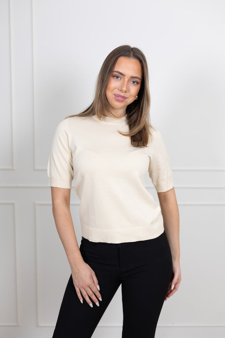 Lena Ss Knit Pullover Birch | Genser | Smuk
