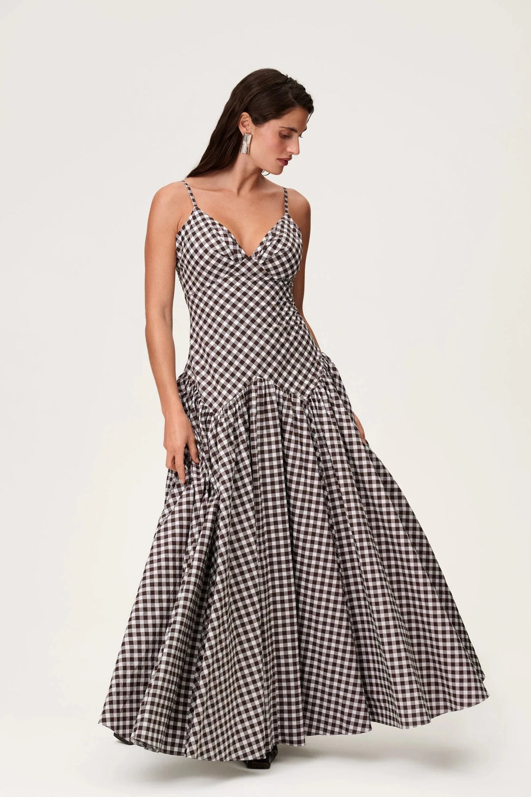 Léon Dress Brown Gingham | Kjoler | Smuk