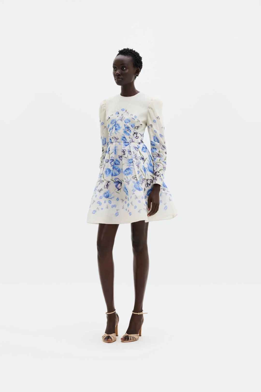 Leoni Silk Blend Mini Dress Tulip Blue | Kjoler | Smuk