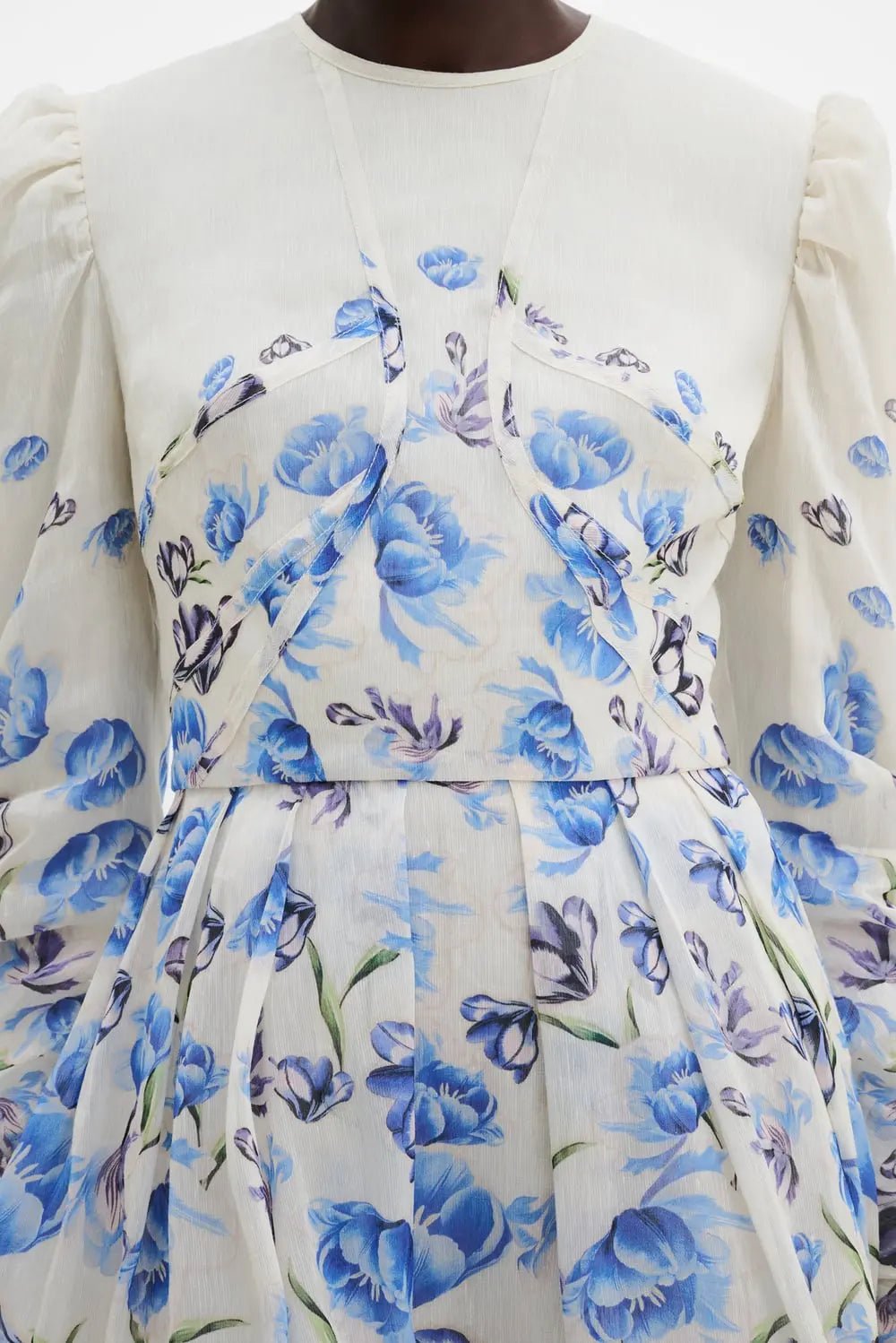 Leoni Silk Blend Mini Dress Tulip Blue | Kjoler | Smuk