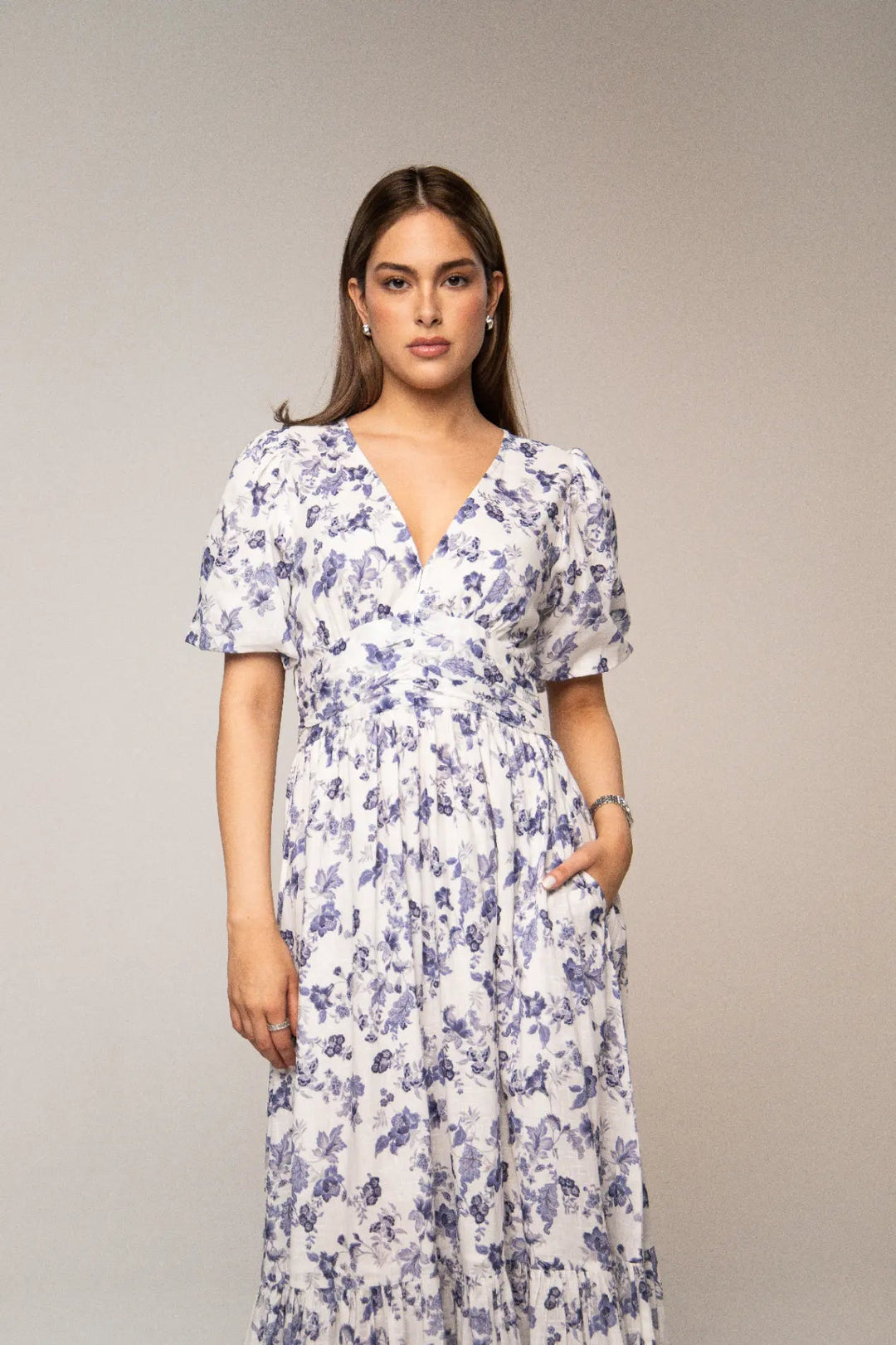 Leonora Dress Porcelain Blue | Kjoler | Smuk