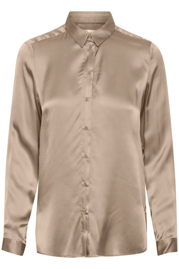 Leonore Shirt Premium Desert Taupe | Skjorter og bluser | Smuk - Dameklær på nett