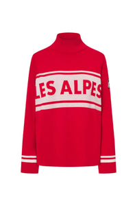 Les Alpes Knitted Sweater Scarlet Red