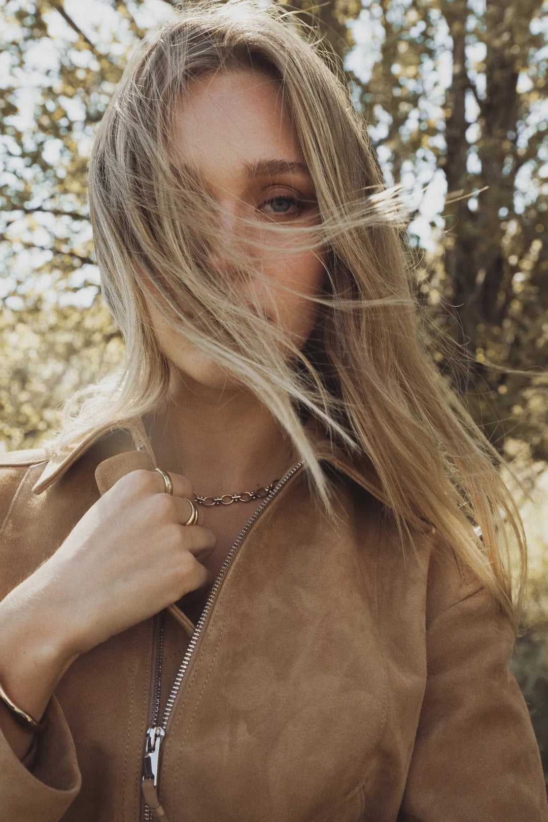 Lex Bomber Jacket Light Camel Suede | Yttertøy | Smuk