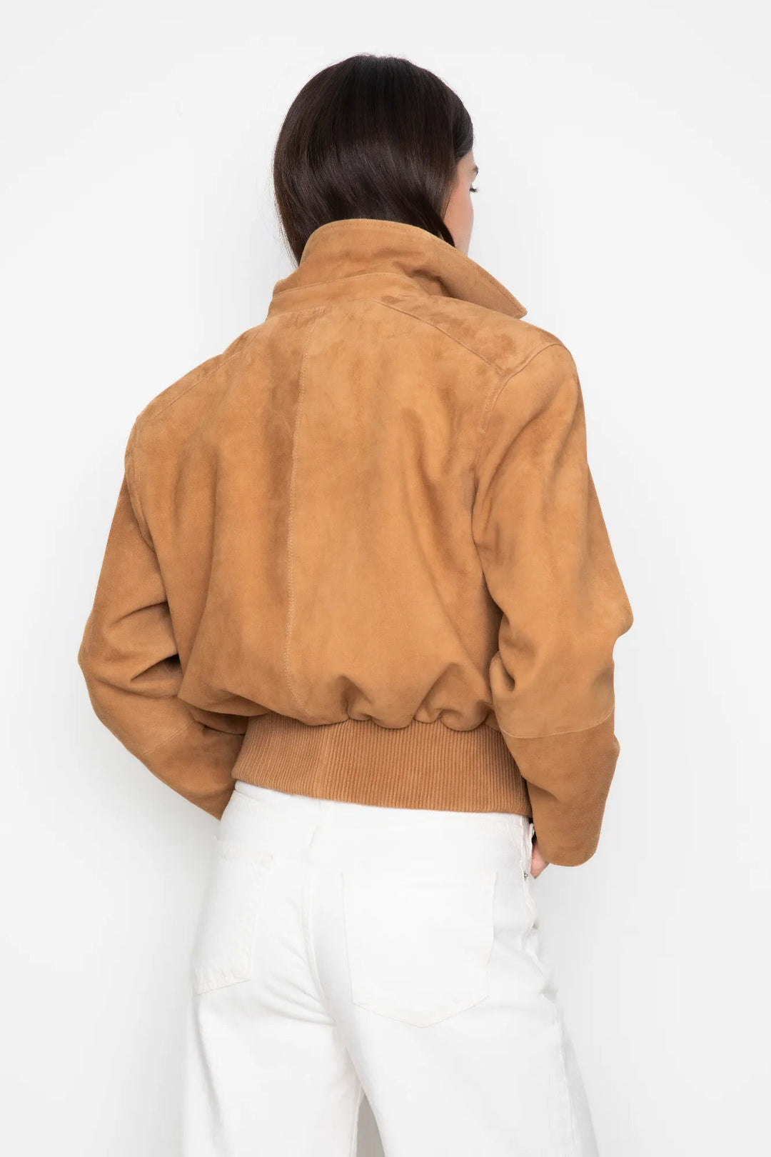 Lex Bomber Jacket Light Camel Suede | Yttertøy | Smuk