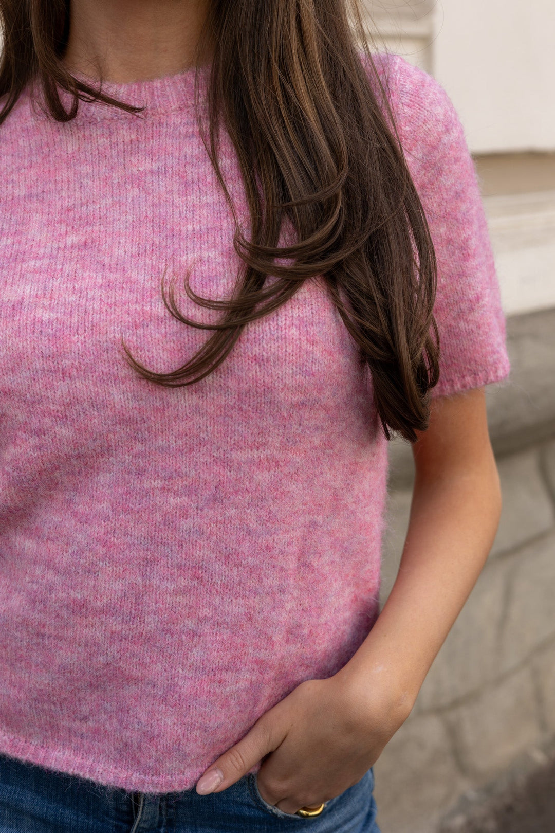 Libby Knit Pullover Bubble Pink | Genser | Smuk - Dameklær på nett