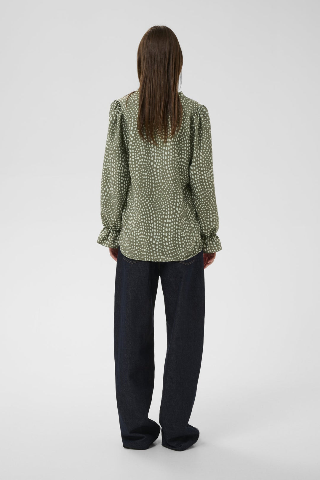 Libertyiw Blouse Green Faded Dot | Skjorter og bluser | Smuk