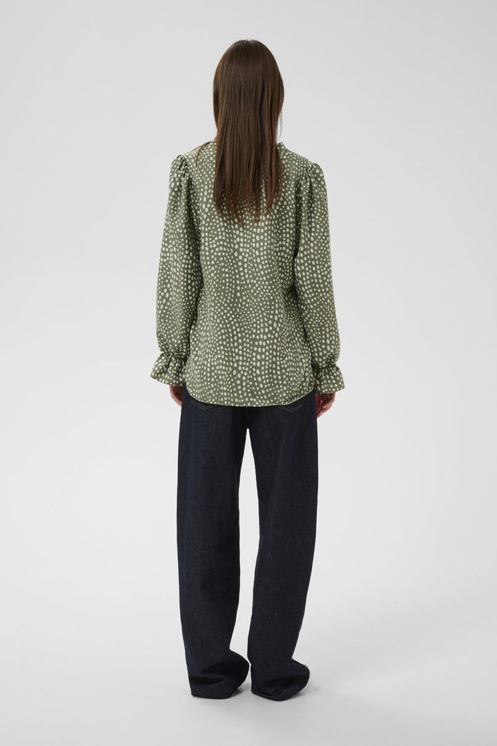 Libertyiw Blouse Green Faded Dot | Skjorter og bluser | Smuk