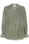Libertyiw Blouse Green Faded Dot