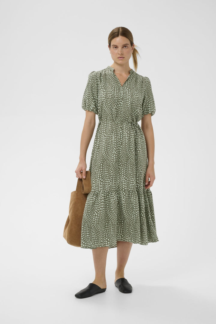 Libertyiw Dress Green Faded Dot | Kjoler | Smuk