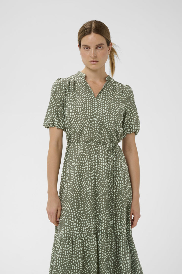 Libertyiw Dress Green Faded Dot | Kjoler | Smuk