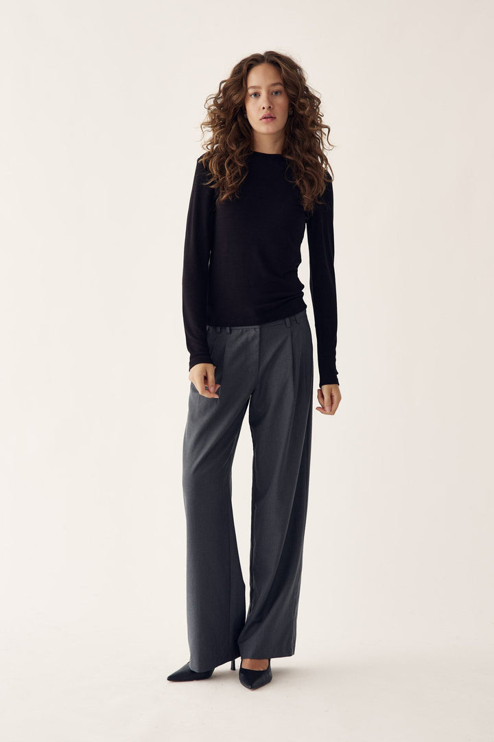 Lidie Ls Top Black | Topper | Smuk