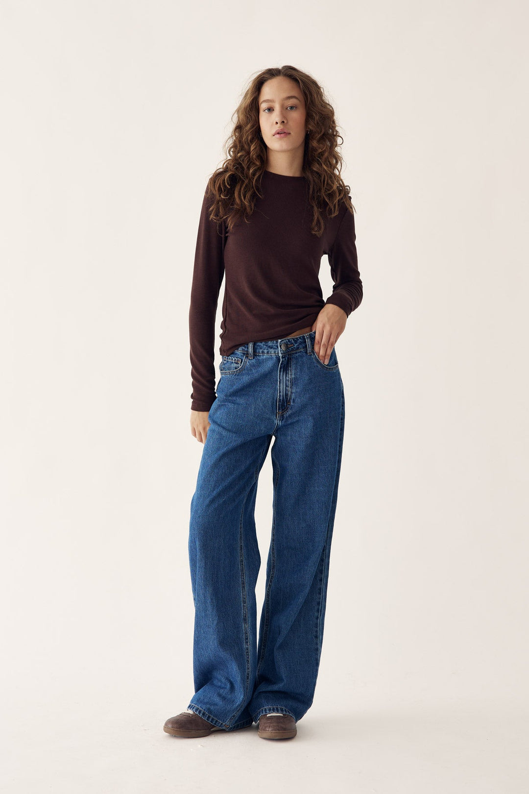 Lidie Ls Top Chocolate | Topper | Smuk