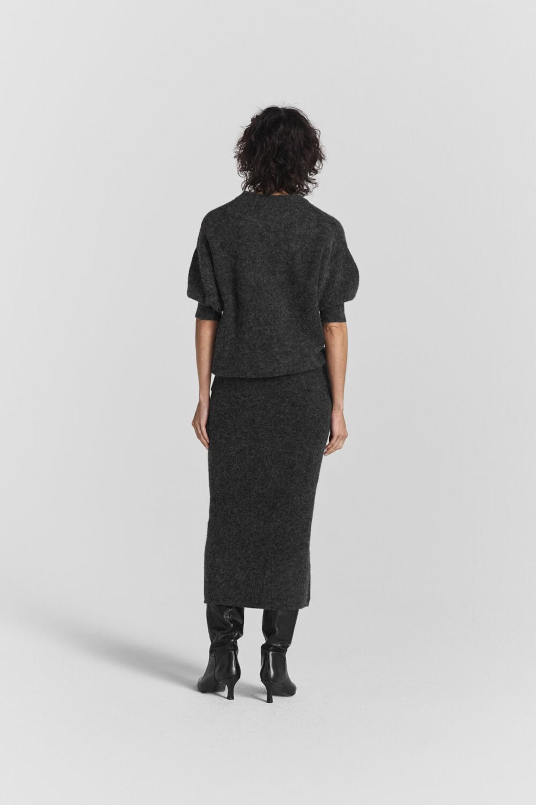 Lidya Skirt Blackish Melange | Skjørt | Smuk - Dameklær på nett