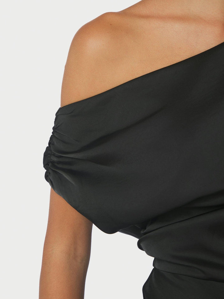 Lilith Heavy Sateen Dress Black | Kjoler | Smuk