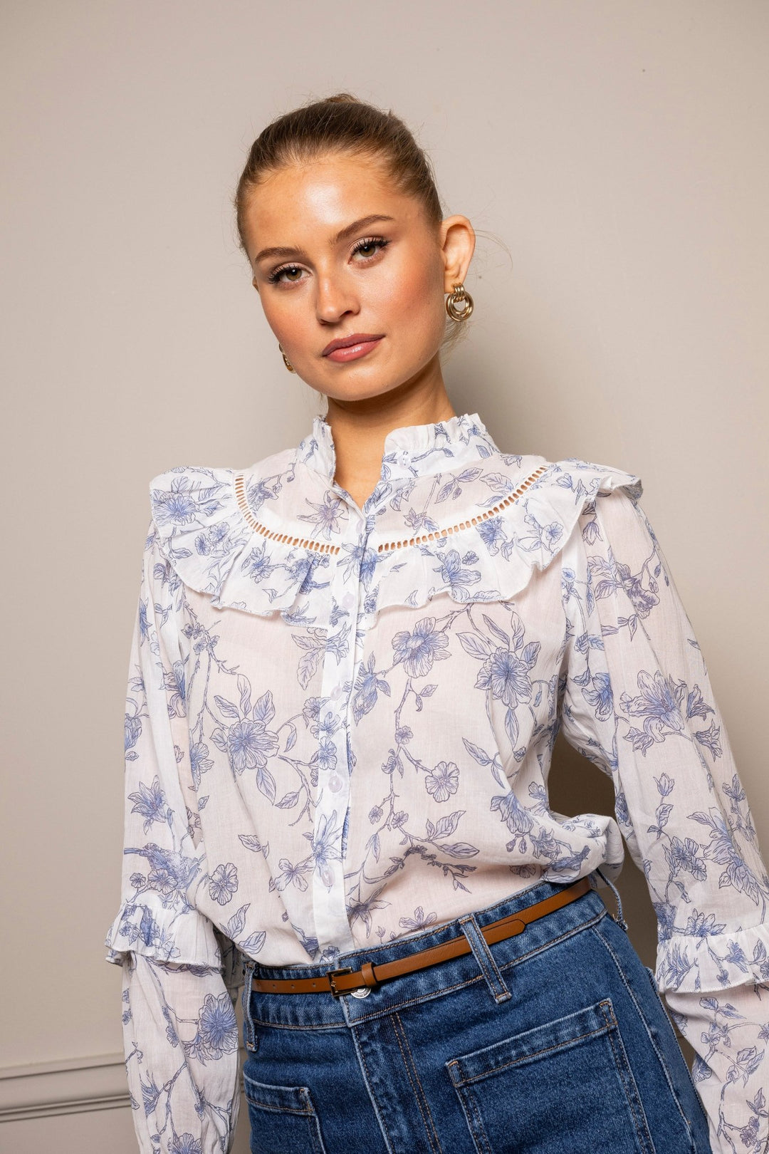 Lillian Blouse Blue Bird | Skjorter og bluser | Smuk - Dameklær på nett