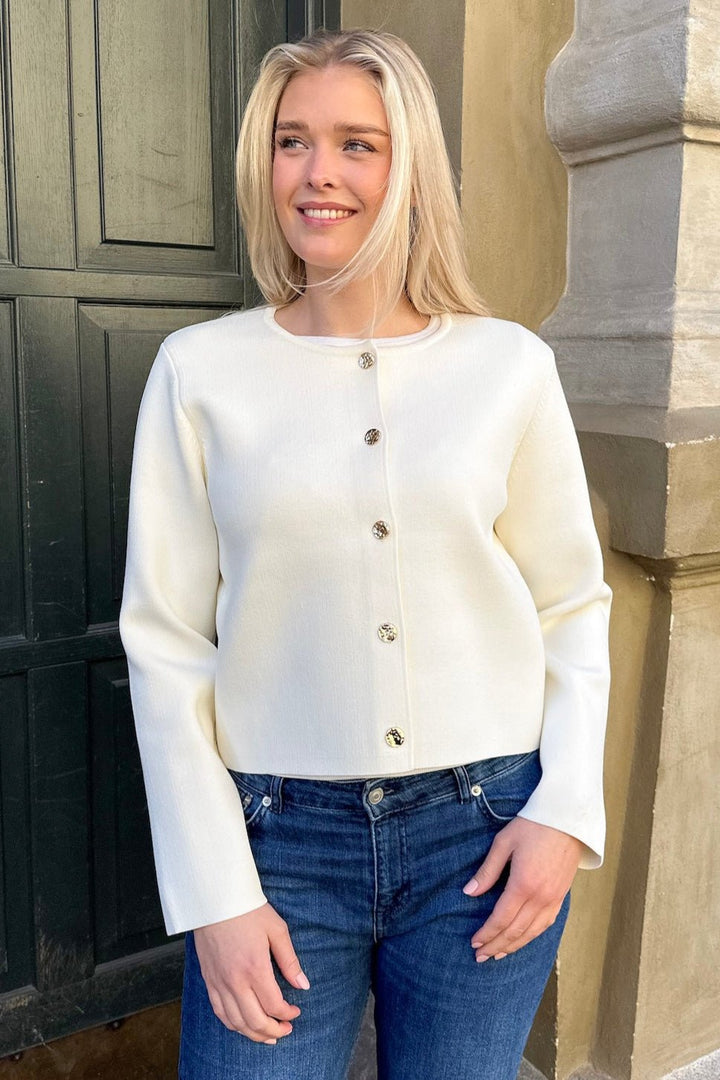 Limi Smooth Knit Cardigan Off White | Genser | Smuk - Dameklær på nett