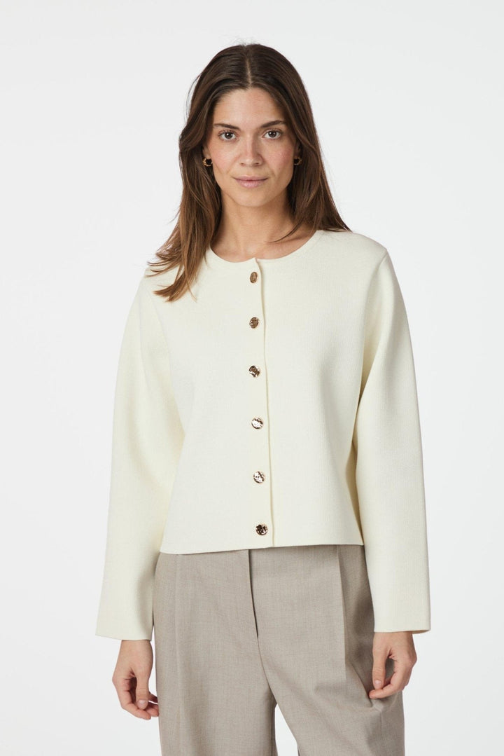 Limi Smooth Knit Cardigan Off White | Genser | Smuk - Dameklær på nett