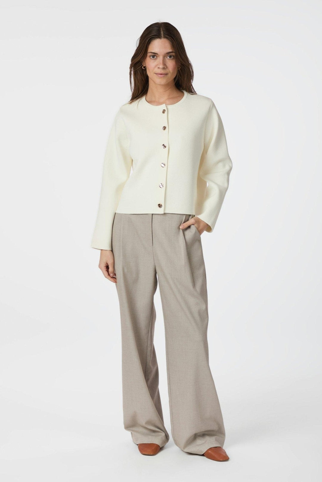Limi Smooth Knit Cardigan Off White | Genser | Smuk - Dameklær på nett