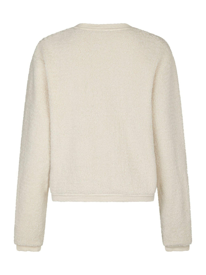 Limo Fluffy Knit Cardigan Creme | Genser | Smuk - Dameklær på nett