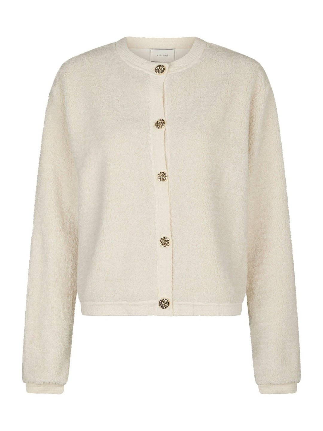 Limo Fluffy Knit Cardigan Creme | Genser | Smuk - Dameklær på nett