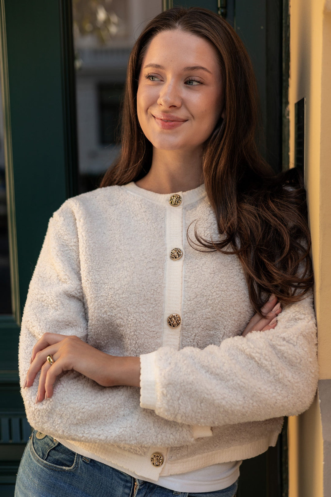 Limo Fluffy Knit Cardigan Creme | Genser | Smuk - Dameklær på nett