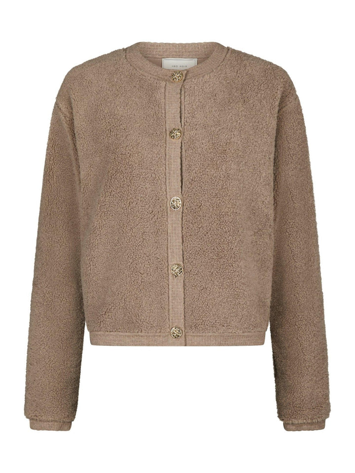 Limo Fluffy Knit Cardigan Dark Sand | Genser | Smuk - Dameklær på nett