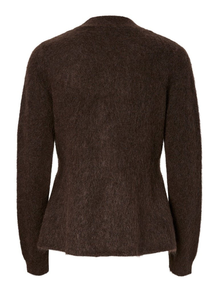 Limo Ls Mohair Blend Knit Cardigan Seal Brown | Genser | Smuk - Dameklær på nett