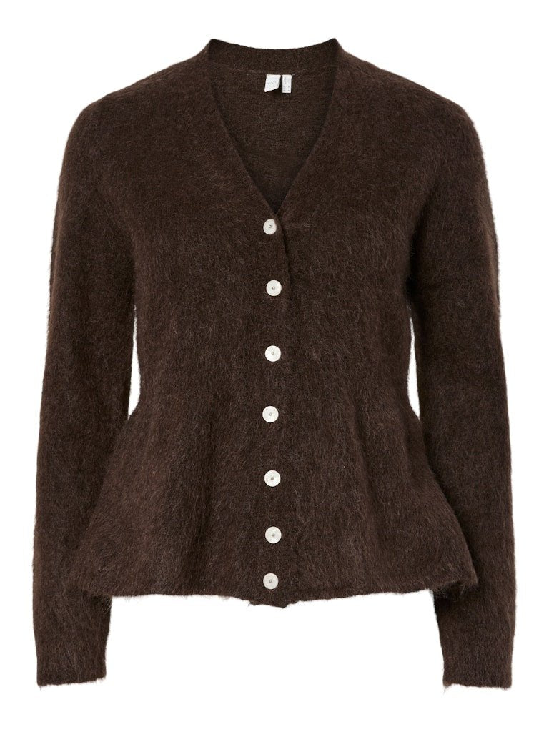 Limo Ls Mohair Blend Knit Cardigan Seal Brown | Genser | Smuk - Dameklær på nett