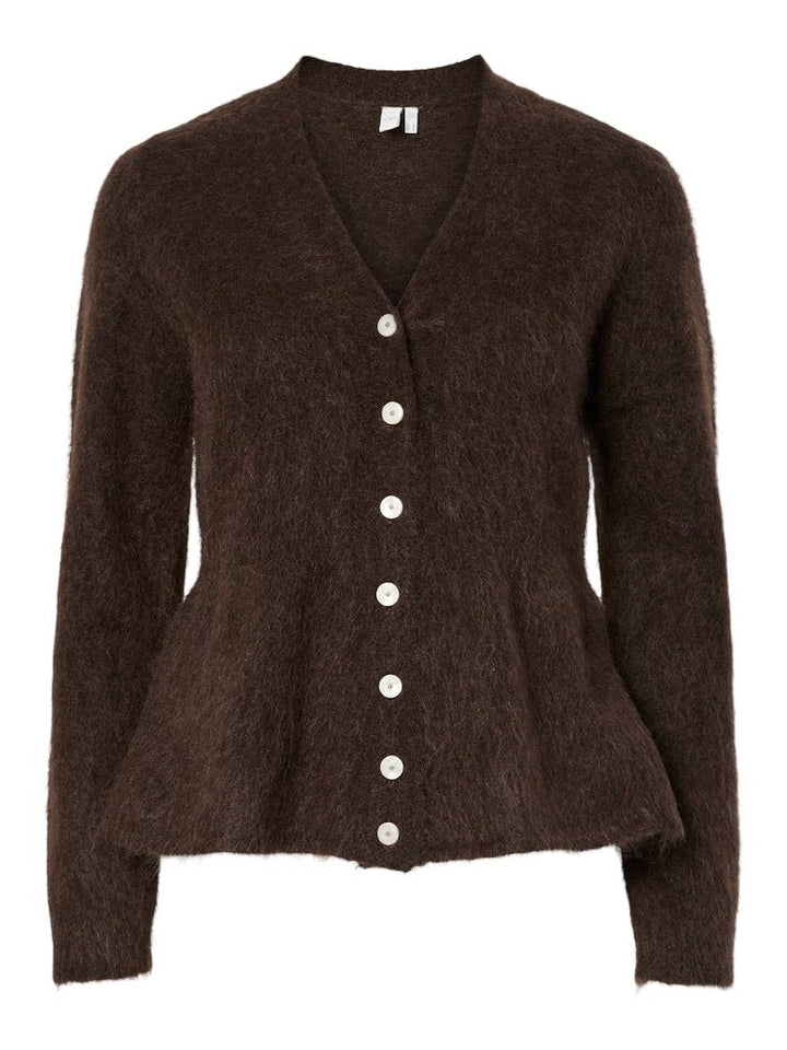 Limo Ls Mohair Blend Knit Cardigan Seal Brown | Genser | Smuk - Dameklær på nett