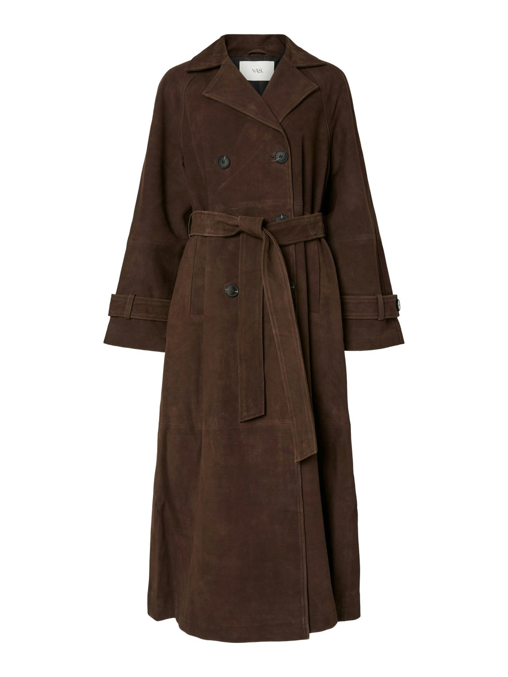 Lina Ls Suede Leather Trenchcoat Seal Brown | Yttertøy | Smuk - Dameklær på nett