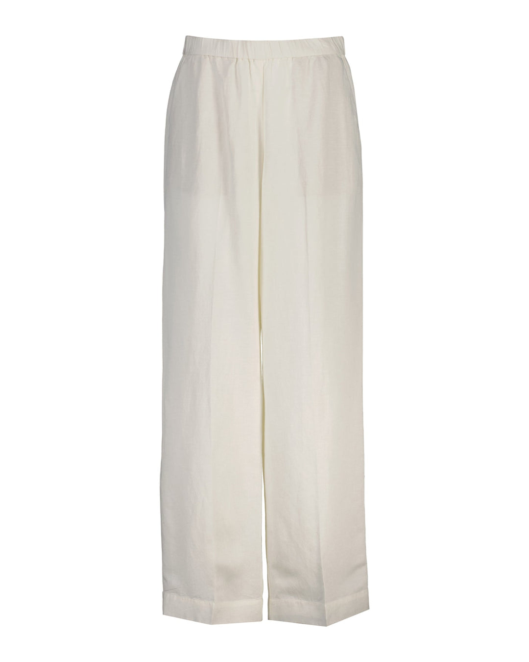 Linen Blend Pull On Pants Eggshell | Bukser | Smuk