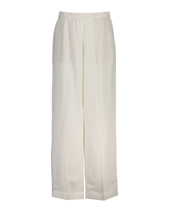 Linen Blend Pull On Pants Eggshell | Bukser | Smuk