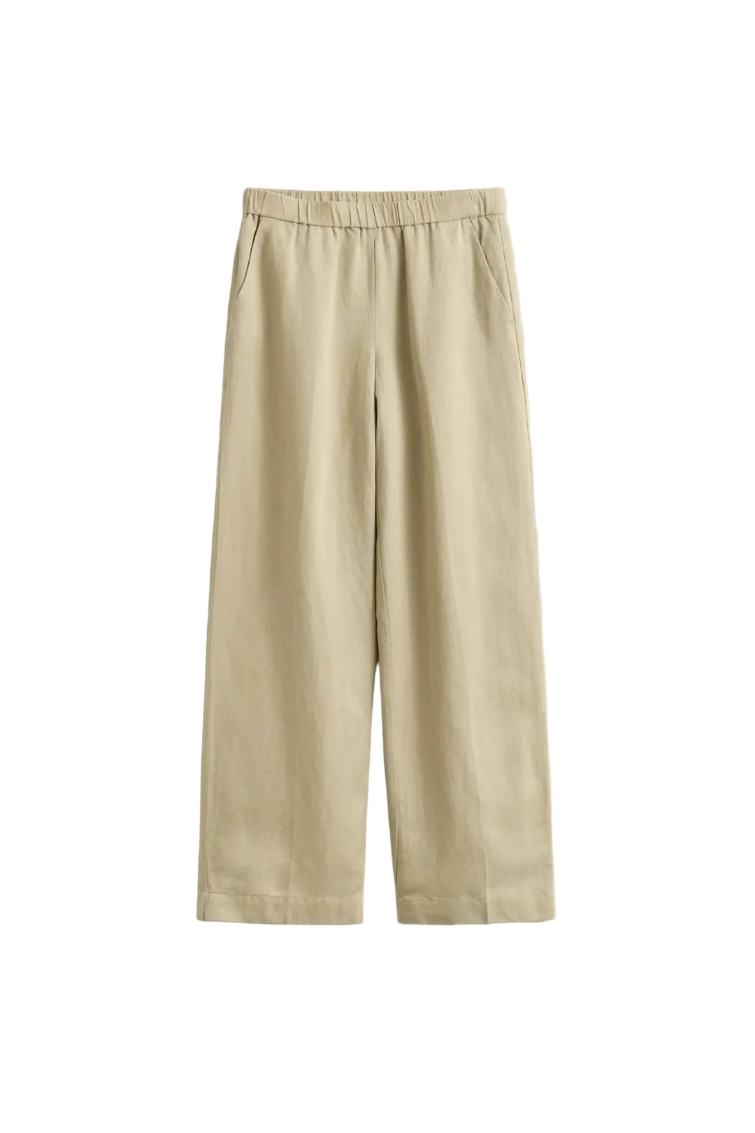 Linen Blend Pull On Pants Oat Beige | Bukser | Smuk