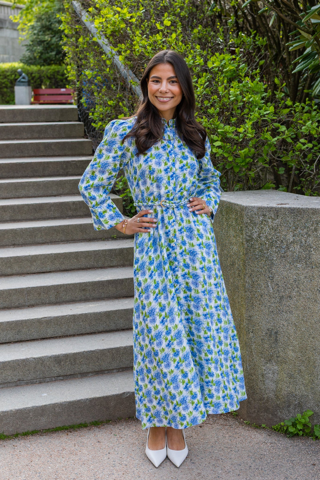 Linen Button - Down Dress Peony | Kjoler | Smuk