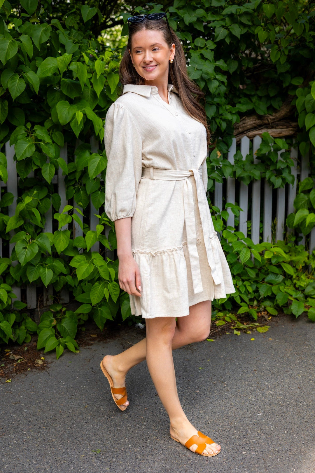 Linen Dress Light Sand | Kjoler | Smuk - Dameklær på nett