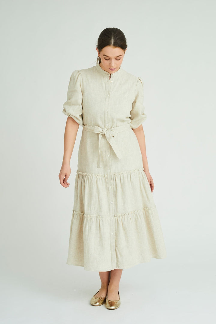 Linen Long Dress Light Sand | Kjoler | Smuk - Dameklær på nett