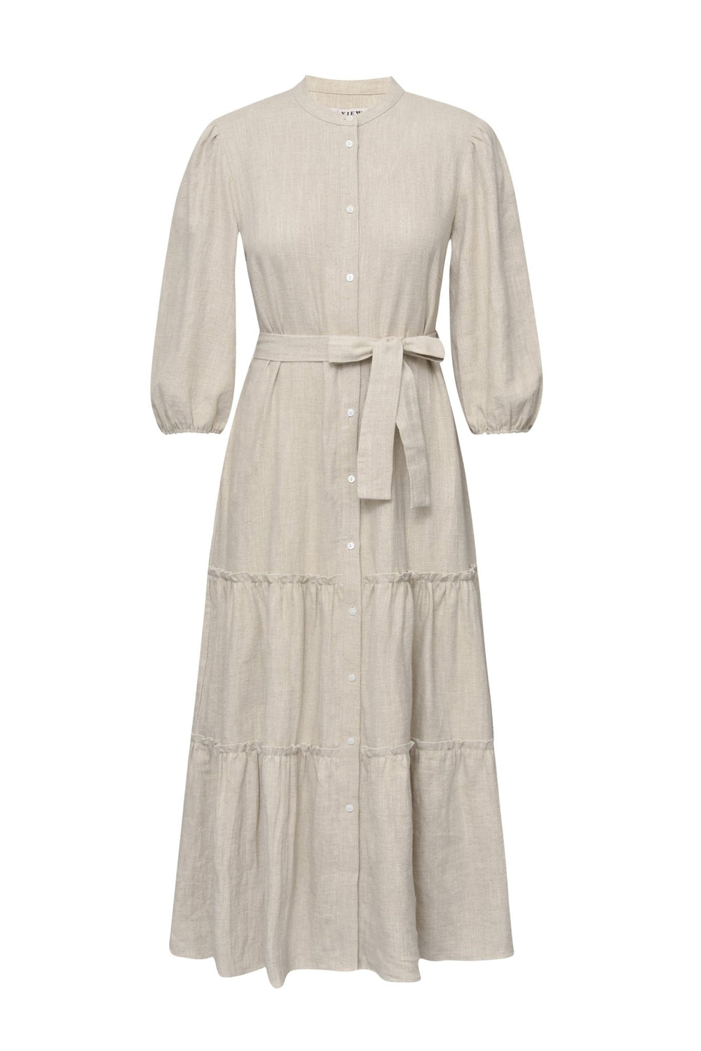 Linen Long Dress Light Sand | Kjoler | Smuk - Dameklær på nett
