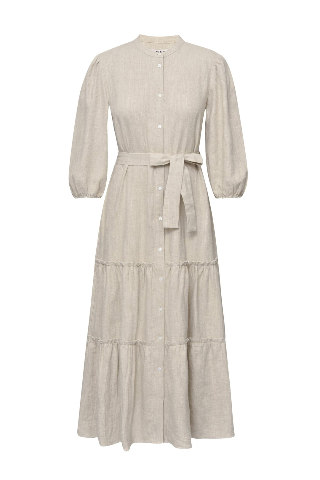 Linen Long Dress Light Sand | Kjoler | Smuk - Dameklær på nett