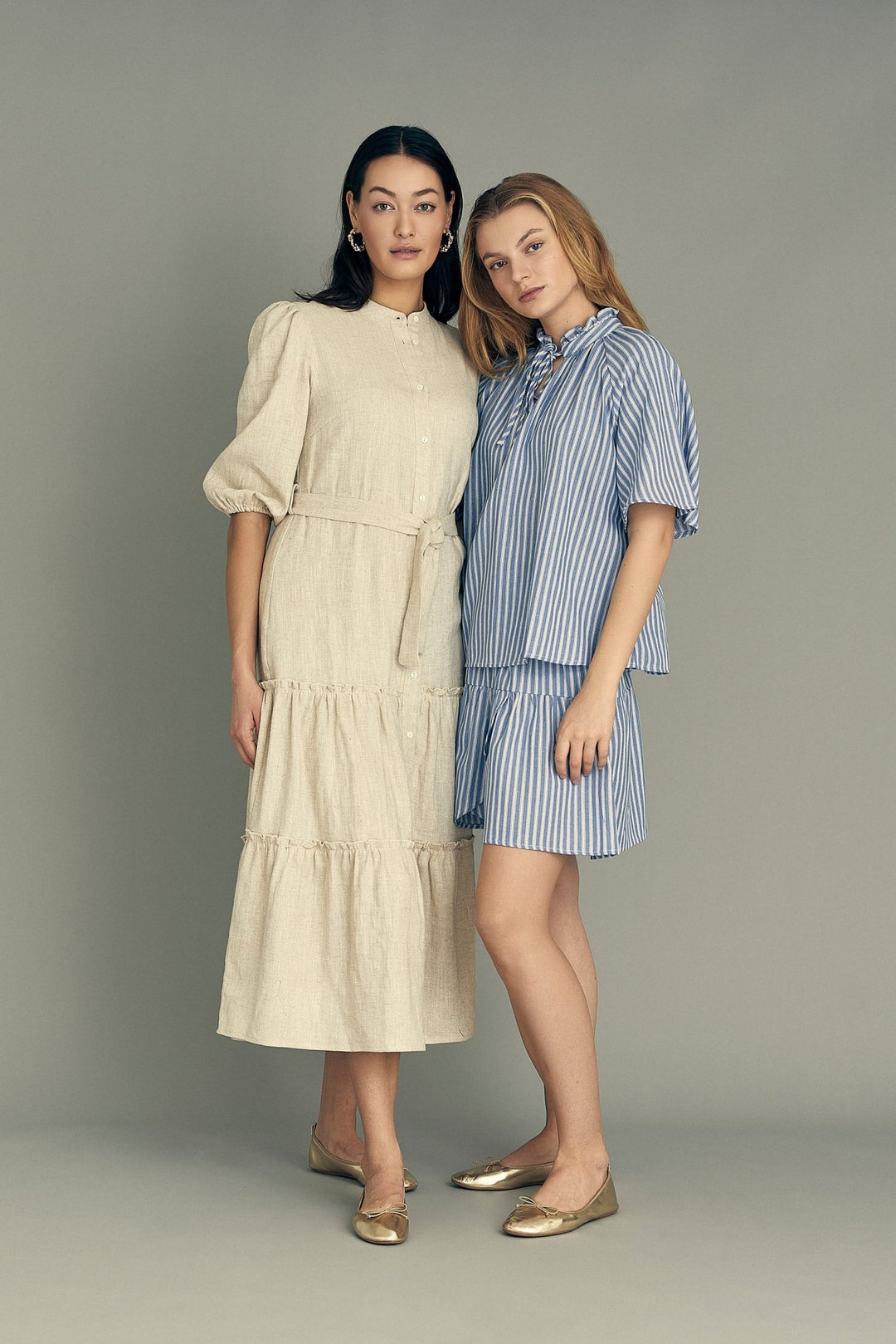A-VIEW - Linen Long Dress Light Sand - Smuk A-VIEW - Linen Long Dress Light Sand - Smuk