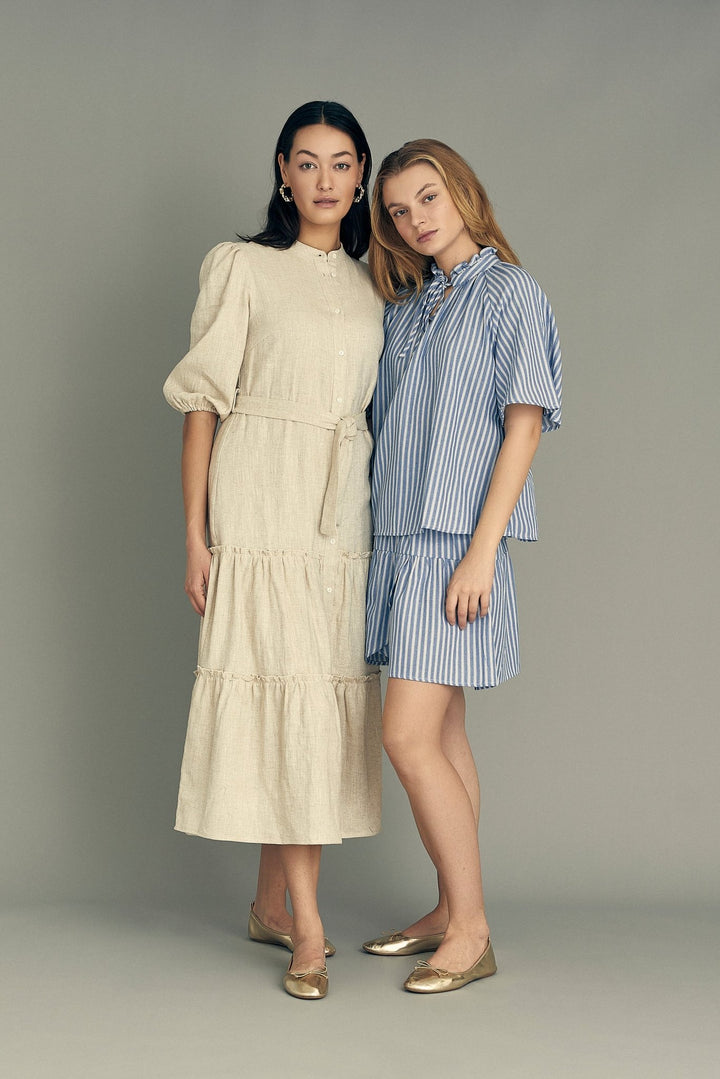 Linen Long Dress Light Sand | Kjoler | Smuk - Dameklær på nett