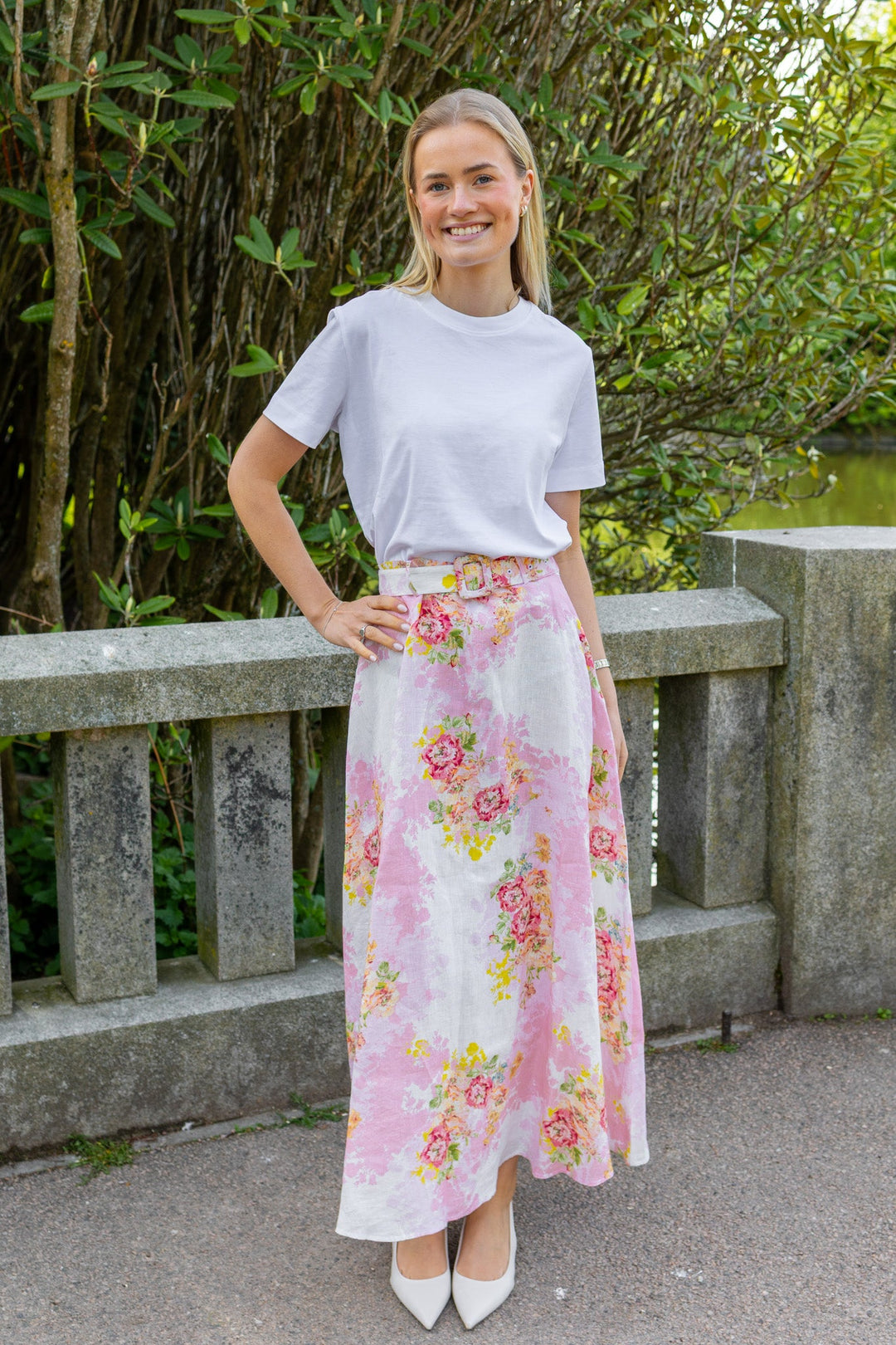 Linen Maxi Skirt Rose Amore | Skjørt | Smuk