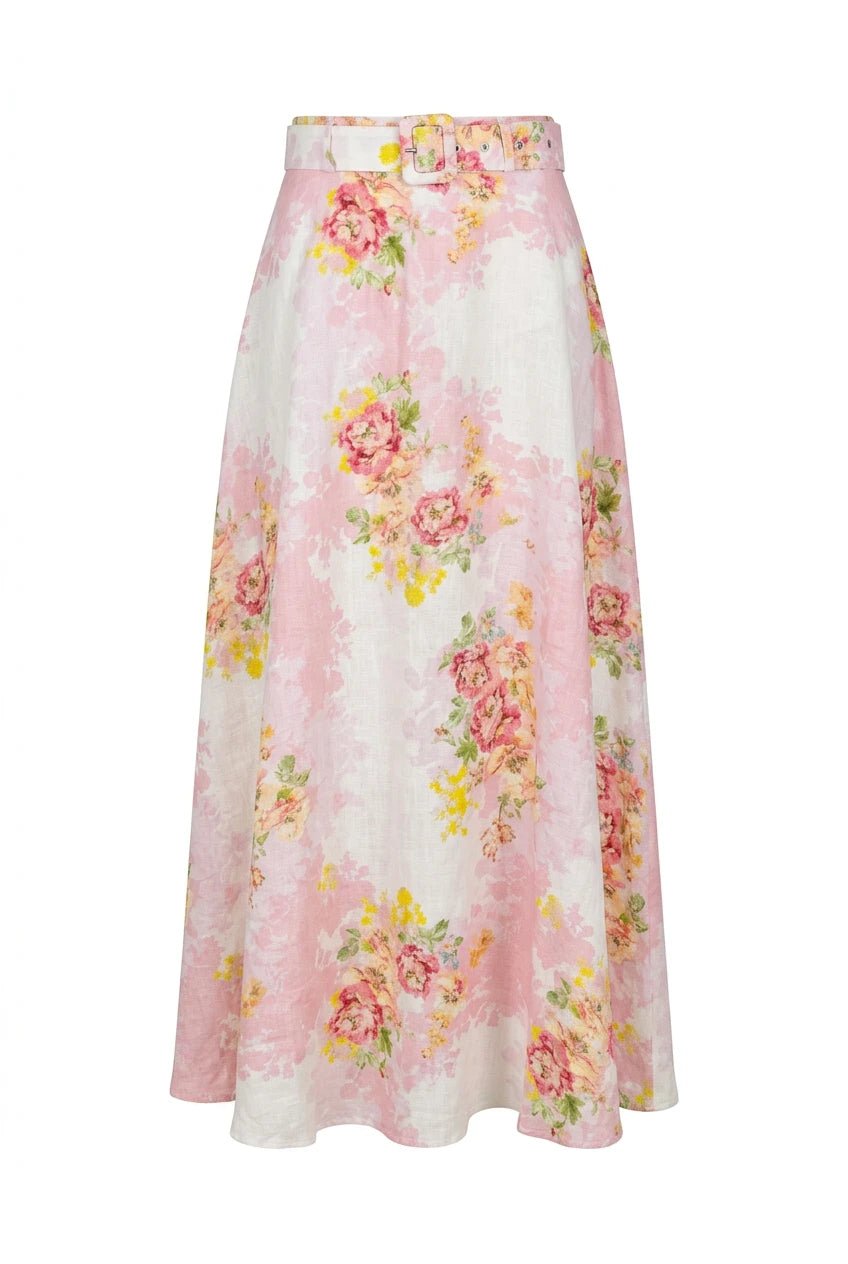 Linen Maxi Skirt Rose Amore | Skjørt | Smuk